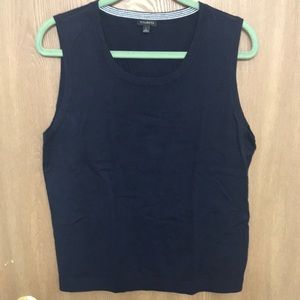 Navy Blue Talbots Sweater Tank / Shell Size L